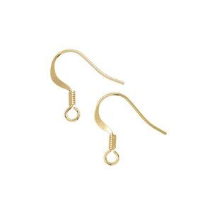 14K Gold Plate Fish Hook Earw Wires 6 Pieces Gold Elegance by Cousin Corporation